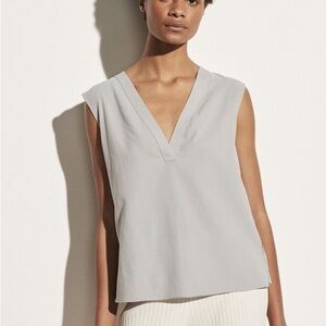 Silk Grey Tank Blouse